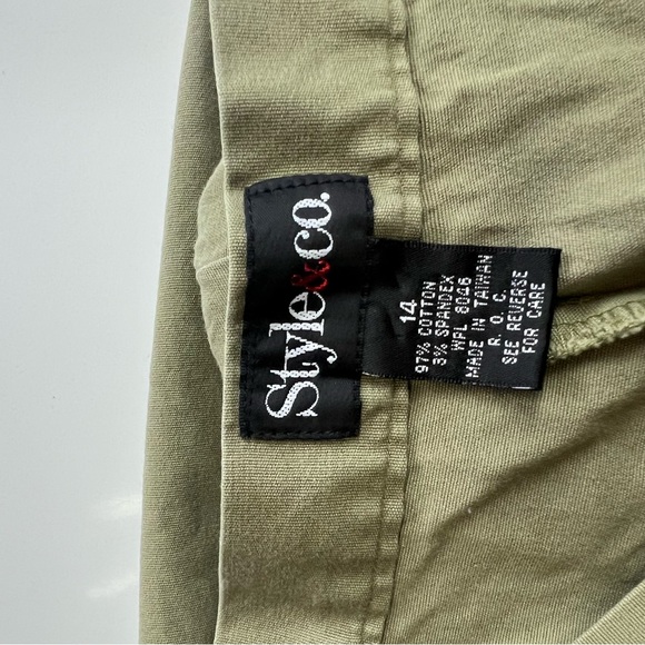 style & co women’s khaki pants 14 m132-16 - Picture 3 of 3